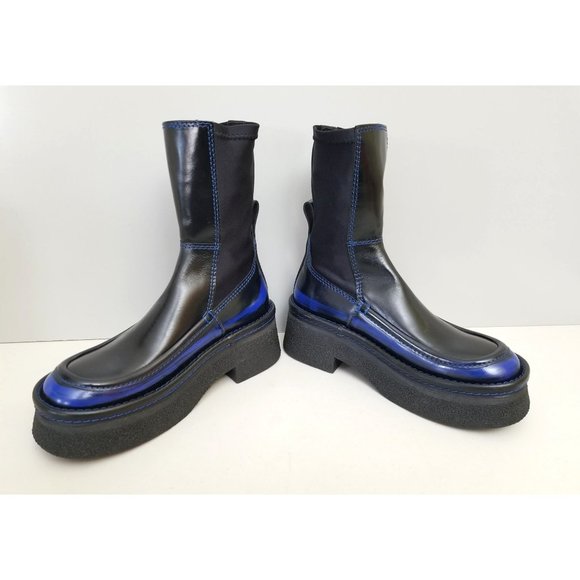 E8 by Miista for Free People Amarah Ankle Boots in Black Blue - Picture 4 of 5
